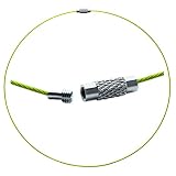 Les Trésors De Lily [L1114 - Collier Cable Acier 'Coloriage' Vert 42 cm 1 mm