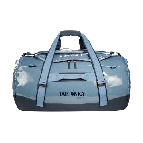 Image of Tatonka Barrel 85L - Wasserfeste Reisetasche mit Rucksackfunktion, grosser Offnung, gepolstertem Boden und abschliessbarem Reissverschluss, Elemental Blue, 85 Litres, Durable travel bag with stowable
