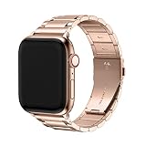 GerbGaorb Apple Watch Armband Roségold 44mm 45mm 49mm Kompatibel mit Armband Apple Watch 4 5 6 7 8 SE SE2 Ultra Rostfreier Edelstahl iWatch Ersatzband Damen Herren