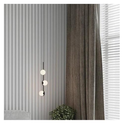 Lustre de plafond noir 3 têtes en verre et métal au design épuré