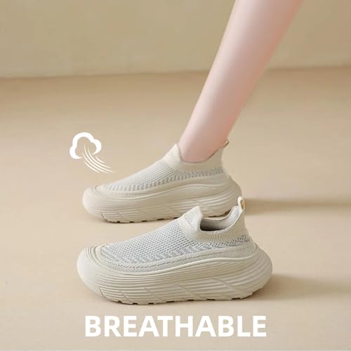 Y2k Platform Chunky Sneakers for Women's Retro Knit Mesh Breathable Aesthetic Summer Casual Walking Shoes for Travel2