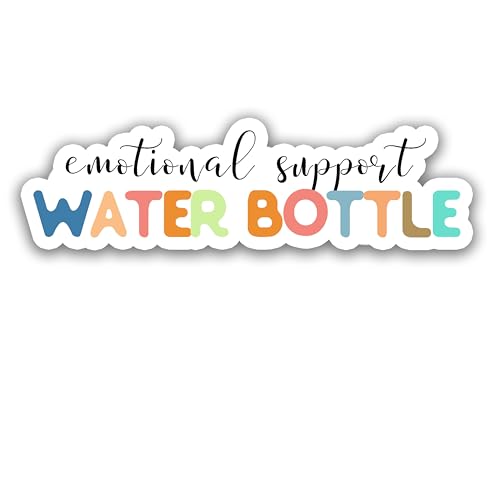 18DECOFUS (3pcs) Emotional Support Water Bottle Stickers, Christmas Stickers, Mental Health Stickers, Water Assistant Motivational Sticker for Laptop Phone Water Bottle, Christmas Gifts (Size 3")