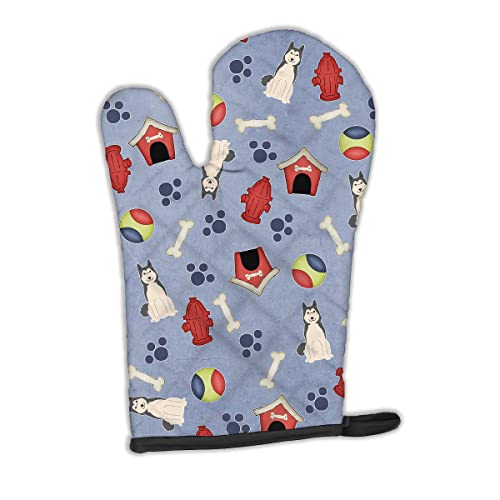 Caroline's Treasures BB2638OVMT Dog House Collection West Siberian Laika Spitz Oven Mitt Heat Resistant Thick Oven Mitt for Hot Pans and Oven, Kitchen Mitt Protect Hands, Cooking Baking Glove