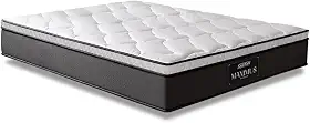 Colchão Casal Molas Ensacadas Pillow Top Maximus 138x188x24cm Cinza/Branco Gazin - Suporta até 120Kg por Pessoa