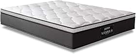 Colchão Casal Molas Ensacadas Pillow Top Maximus 138x188x24cm Cinza/Branco Gazin - Suporta até 120Kg por Pessoa