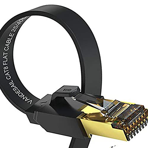 VANDESAIL Cat 8 Ethernet Cable 10 Ft, 26 AWG Heavy Duty High Speed RJ45 Network LAN Shielded, Cat8 40Gbps Internet - POE, Indoor, Outdoor, UV Resistant for Router/Modem/Gaming/Switch/Printer