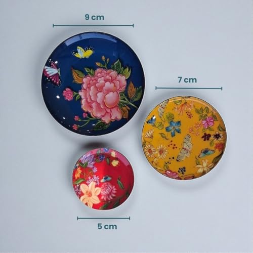 Image of RITUALISTIC Pushpam Metal Fridge Magnet |Freeze Magnet Set | Gift Items for Women and Men | Diwali and Home Decor Gift Items | Fridge Magnets Refrigerator Stylish | Perfect Souvenir Gift | Set of 3