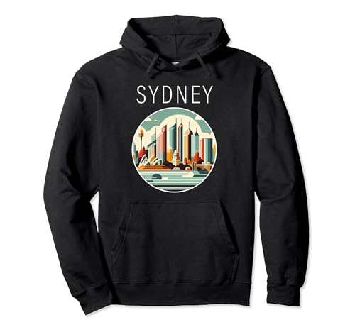 Sydney paisaje Art Deco Sudadera con Capucha