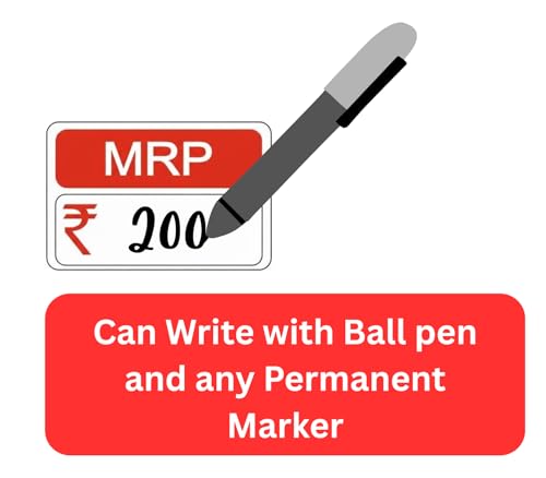 Image of True-Ally 1000Pcs Price Stickers, 38x25mm Self-Adhesive MRP Price Stickers, Price Tags with Large Blank to Print or Write Pricing for Retail. (1 Roll (1000 Labels))