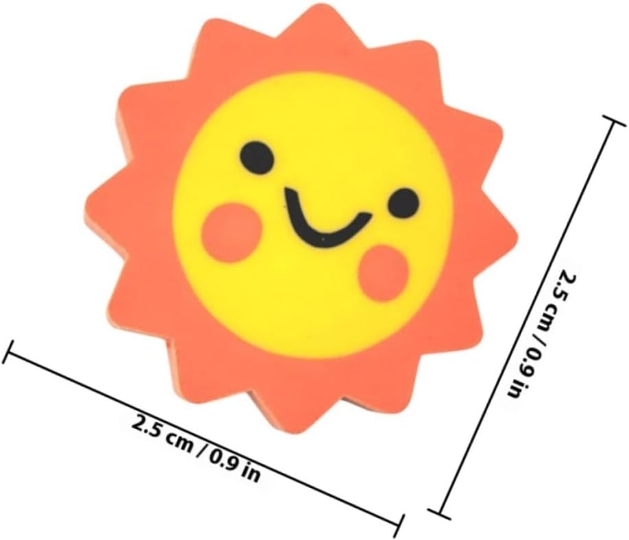 50pcs Sunflower Pencil Eraser Tops Bulk Cute Small Erasers for Classroom Rewards School Supplies Party Favors