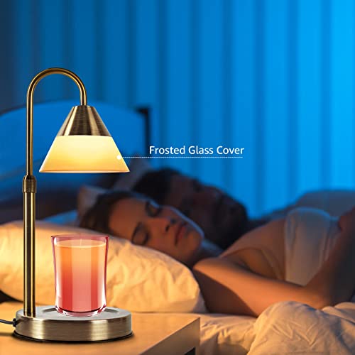 Mocalido Candle Warmer Lamp Height Adjustment, Dimmable Electric Candle Lamp Warmer, Metal Wax Warmer Melter For Large Jar Candles With 2 Bulbs, Bronze #TOP3