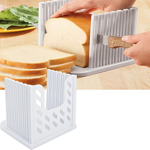 Bread Loaf Slicer Guide Kitchen Foldable Adjustable Slicing Cutter Toast Tool