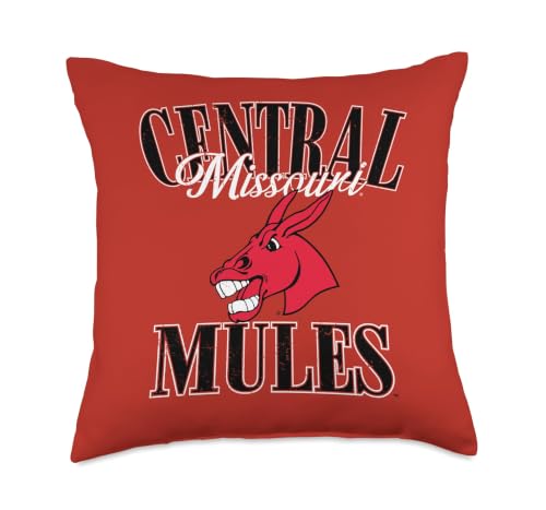 Central Missouri Mules UCM | Official NCAA Merch | LCUCM0004 Throw Pillow