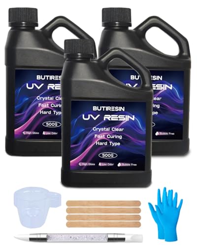 UV Resin Kit 1500g – fast curing, crystal clear