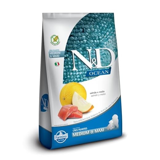 Ração Farmina N&D Ocean Salmão e Melão para Cães Filhotes Raças Médias e Grandes - 2,5kg