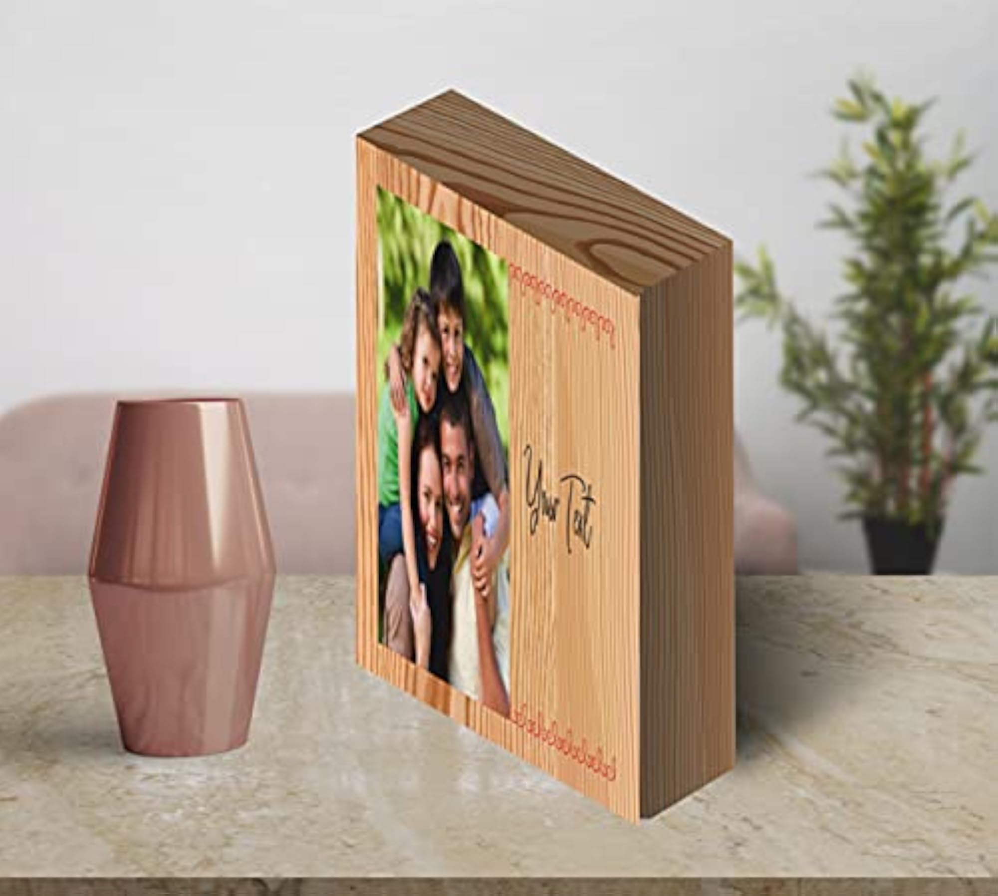 Personalized Collage Photo Print on Wood Block, Custom Gift