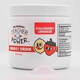 Teacher Power (The Original) in Strawberry Lemonade Sugar Free Energy Drink 70/servings per Jar 100m
