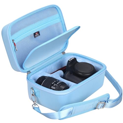 Funda rígida para cámara Canon EOS Rebel T7/T8i/T5 azul miniatura 1