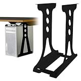 PC Halterung Unter Schreibtisch, PC Tischhalterung & Wandhalterung Tower bis 35kg, Schwerlast Computer Halterung für Höhenverstellbaren Schreibtisch, Robuste Stahlkonstruktion (Weiß)