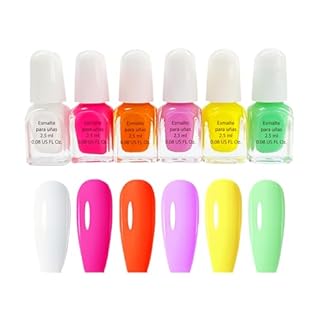 Colorful Nail Polish Set,6Pcs Spring Summer Nail Varnish Kit,Quick Dry & Long Lasting,Water Based Nail Polish for DIY Nail Art at Home,No Need UV,(2.5ml x 6)