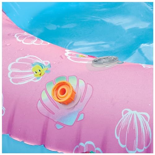 swimways disney princess ariel water castle deluxe inflatable pool above ground pool with canopy and fast inflation for kids aged aged 3 amp up