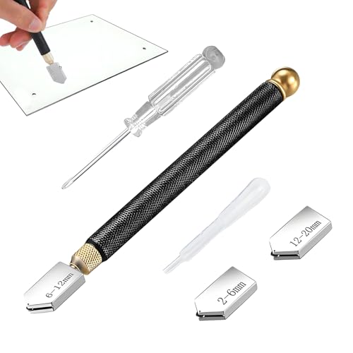 Glasschneider 2mm-20mm Verbessertes Glasschneide-Werkzeug glasschneider handfliesenschneider glasschneider für flaschen Glass Cutter Glas Schneider Für Glas Schneiden/Fliesen/Spiegel/Mosaik