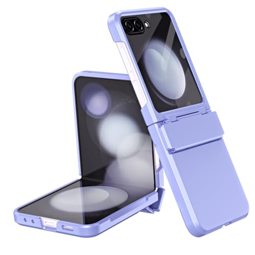 Protection Samsung Z Flip 5 film en verre et coque violette pour le quotidien