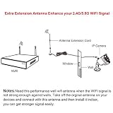 COVVY Podwójna antena magnetyczna, 12 DB, wielokierunkowa 2,4 G, 5 G/5,8 G, antena biczowa – wtyczka SMA z kablem 3 m – przedłużenie do kamery monitorującej, kamery IP, drona FPV