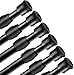 6 Pack Spring Tension Curtain Rod Adjustable Length for Kitchen, Bathroom, Cupboard, Wardrobe, Window, Bookshelf DIY Projects (28" to 48" Adjustable,Black - 6 Pack)