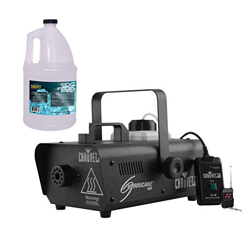 CHAUVET DJ Hurricane 1000 Fog Machine w/Wired & Wireless Remote + FJU Fog Fluid