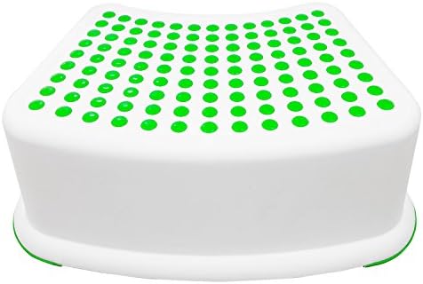 Kids Green Step Stool - Great for Potty Training, Bathroom, Bedroom, Toy Room, Kitchen, and Living Room. Perfect for Your House