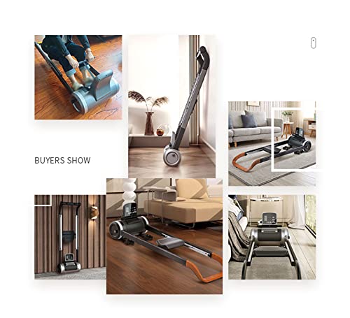 Foto von YALIXI Rudergerät, Haushalt Kleine Hölzerne Faltbare Flache Magnetische Widerstand Rudergerät Legierung Spur Indoor Silent Rudergerät Mit LCD-Bildschirm, Geeignet Für Heim-Fitness-Training
