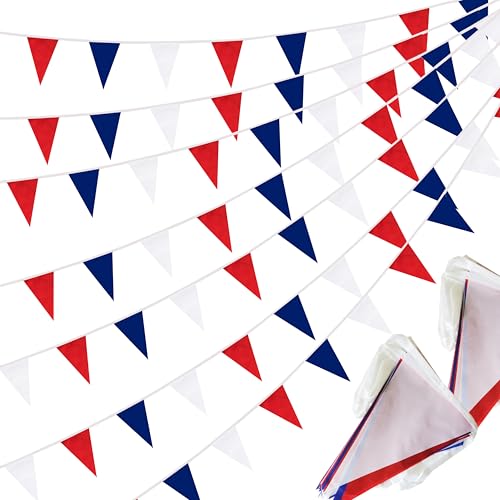 Krmkot 100 Ft Red Dark Blue and White Pennant...