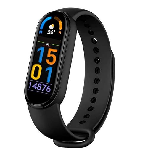 Exxelo Smart M6 Fitband with Heart Rate Monitor Sensor, Bluetooth Wristband Sports Health Activity Tracker Watch for All Boys and Girls