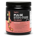 LEGION Pulse Pre Workout Supplement - All Natural Nitric Oxide Preworkout Drink to Boost Energy, Creatine Free, Naturally Sweetened, Beta Alanine, Citrulline, Alpha GPC (Caffeine Free Sour Candy)