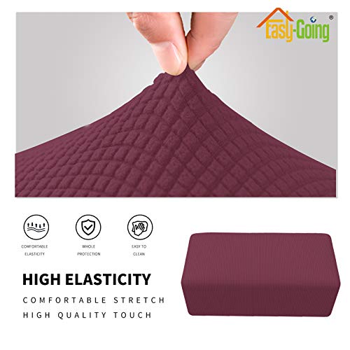 image for Easy-Going Stretch Ottoman Cover Folding Storage Stool Furniture Prote
