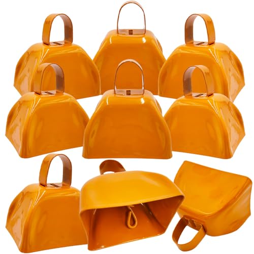 The Dreidel Company Metal Cowbell Noisemaker Cheering Bell, New Years, School Classroom, Wedding Bells & Chimes Percussion Musical Instruments Call Bell Alarm, 3