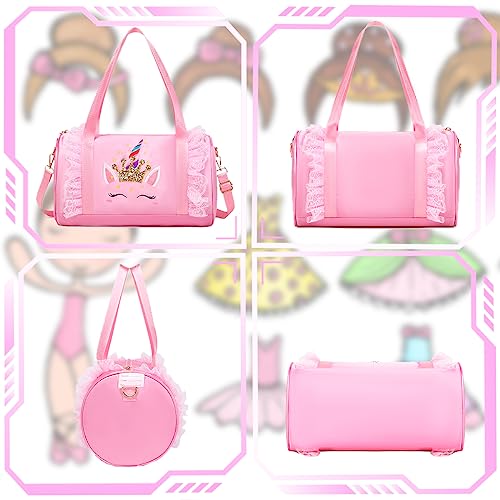 Image of Dorlubel Cute Toddler Ballet Dance Bag for little Girl Tutu Dress Bag with Key Chain