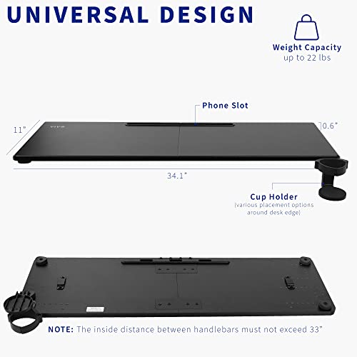 Vivo Universal Treadmill Desk With Phone Slot And Cup Holder, Ergonomic Platform For Notebooks, Tablets, Laptops, And More, Fits Treadmill Handlebars Up To 31 Inches, Stand-Tdml2A #TOP2