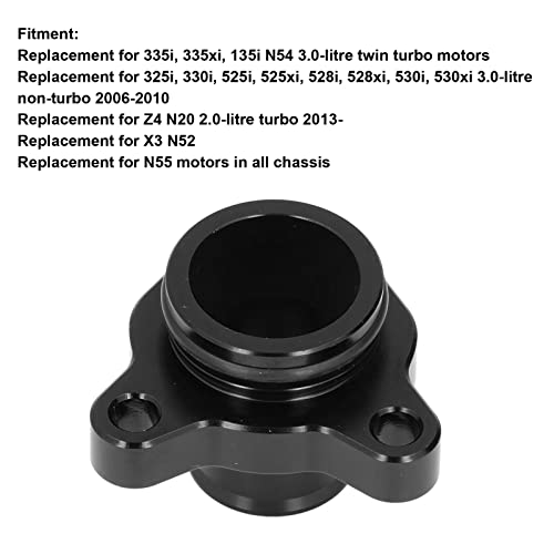 Water Hose Fitting Aluminium Alloy High Performance Water Hose Connector with Clamp for 335i 335xi 135i N54 3.0L Twin Turbo Motors (Black) - Image 4