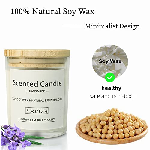 Oshine Scented Candle Set Gift Box: Scented Soy Wax Glass Candle Is Very Suitable For Ladies Bathing, Yoga, Christmas Birthday And Mother's Day 100% Natural Soy Wax 2 Packs #TOP1