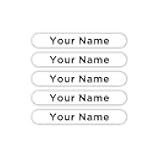 Oliver's Labels Plain Theme Mini Labels, 100 Durable Personalized Name Labels & Tags for School Supplies, Camp Gear, Water Bottles, and Food Containers
