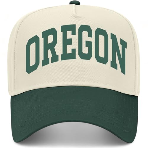 Oregon Collegiate Hat (US, Alpha, One Size, Green/Natural)