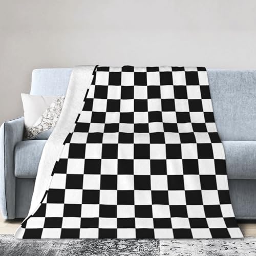 Checkerboard Grid Throw Blanket Soft Cozy Warm Blanket Women Men 60"X50" Throw for Couch Bedroom Home Decor