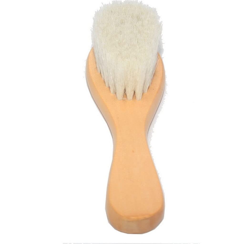 Brosse Bébé Ogquaton En Bois De Mango - Douce Pour Cuir Chevelu | Massage | Cadeau Nouveau-Né | 15cm