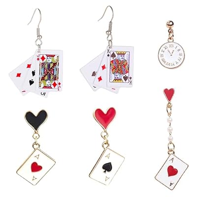 FDGGT 3 Pares De Pendientes Creativos con Forma De Naipes, Pendientes Personalizados, Accesorios De Ropa | Ya disponible en tu tienda friki favorita! En mundofriki.es! FDGGT 3 Pares De Pendientes Creativos con Forma De Naipes, Pendientes Personalizados, Accesorios De Ropa | Ya disponible en tu tienda friki favorita! En mundofriki.es!
