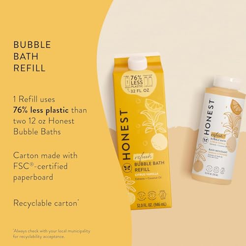Image of The Honest Company Bubble Bath, Tear-Free, Citrus Vanilla Refresh, 32 fl oz
