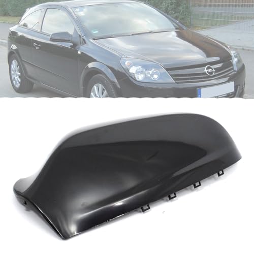 PROMOLINK Spiegelabdeckung Außenspiegel Kappe Links Fahrerseite Kompatibel mit Opel Astra H ab 2004 bis 2010 Ersatz Spiegelkappe Schwarz 6428917