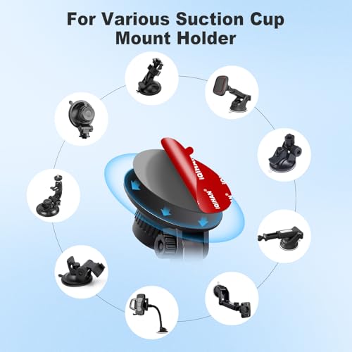 Sticky Adhesive Pads for Car Phone Mount, Strong Double-Sided Sticker Replacement for Dashboard Suction Cup Cell Phone Holder Base, 5pcs 3.15\"(80mm) Mounting Gel Round Tape for Windshield Dash Cam