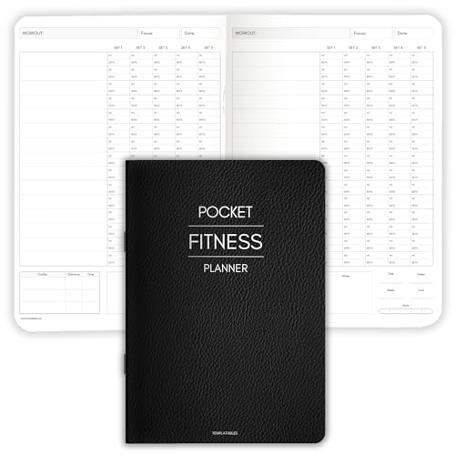 Pocket Fitness Planner A6 Gym Workout Logbook, Fitness Goals